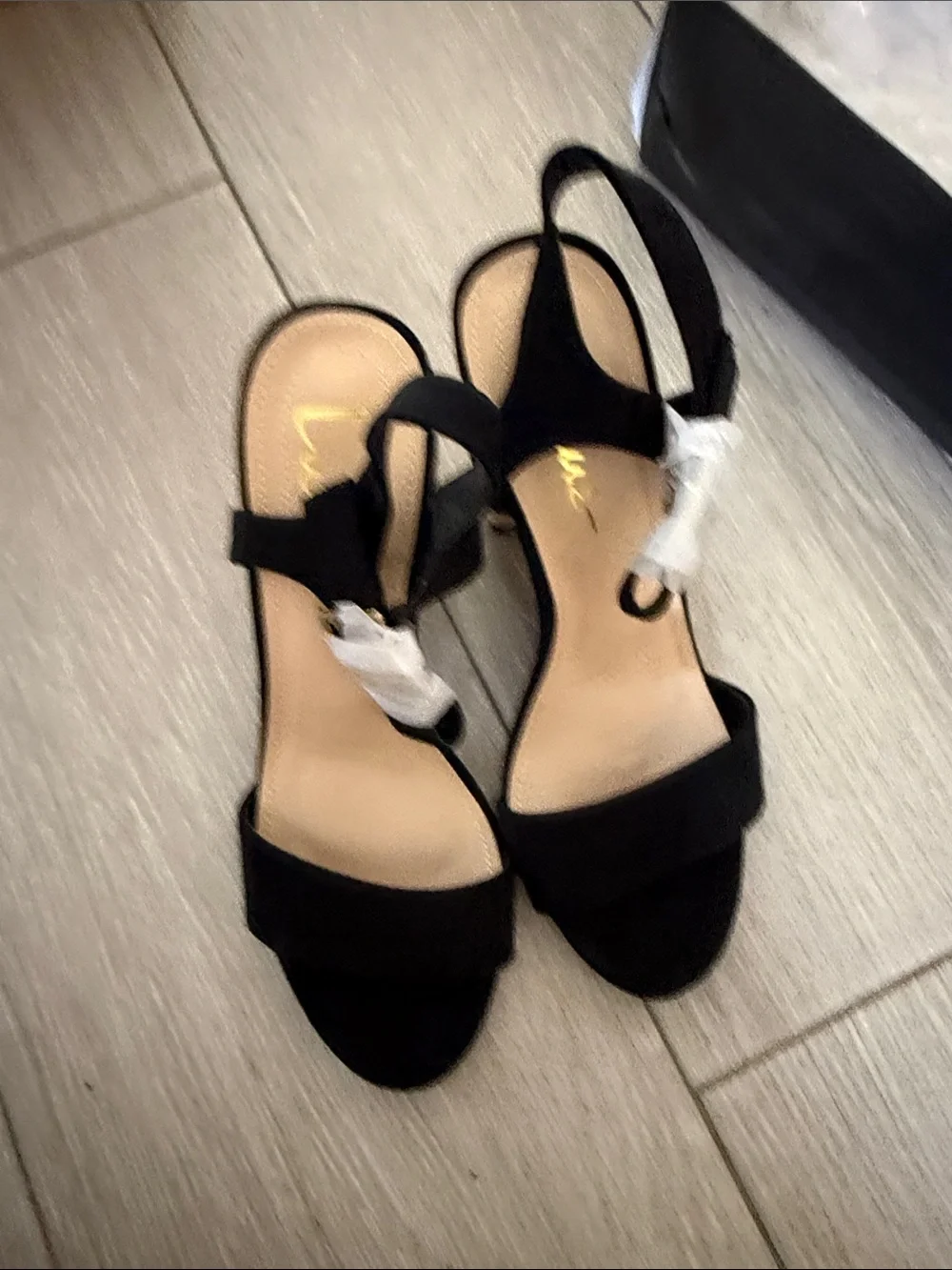 Lulu's Black Suede Espadrille Block Heel Sandals